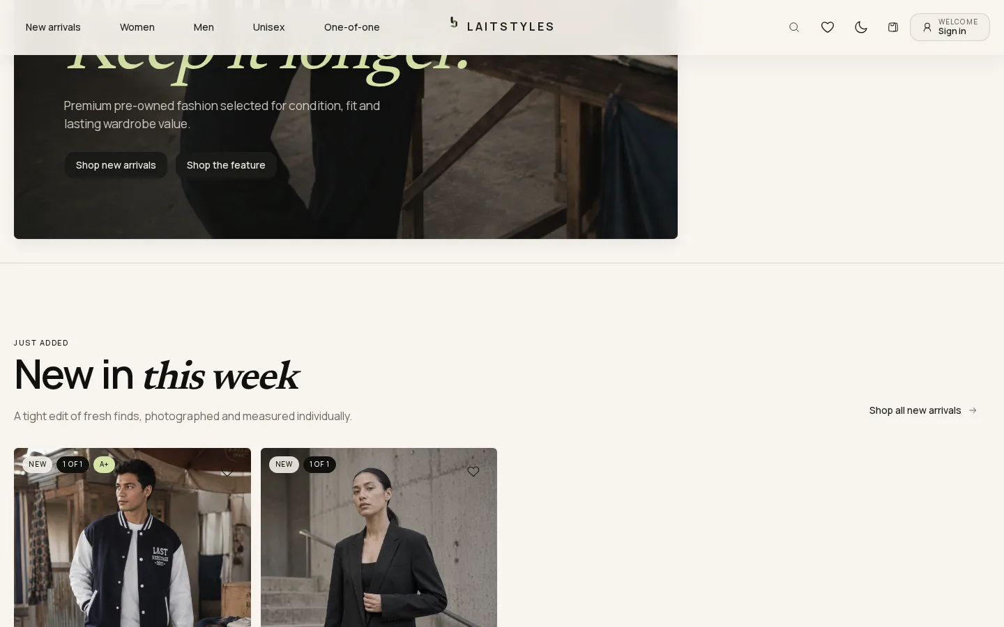 Public interface of Laitstyles: From Storefront to Retail Operations