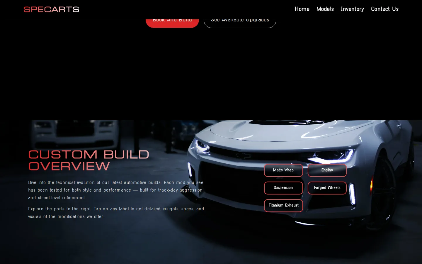Public interface of Spacar: Automotive Showcase Concept
